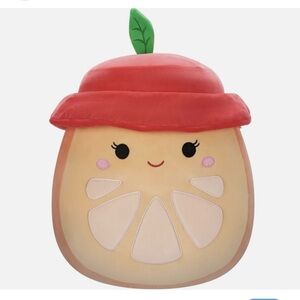 Squishmallows Red Apple Slice Plush with Green Leaf